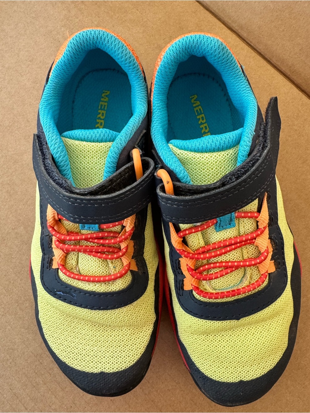 Merrell Kids' Sneaker - Yellow, Blue & Orange Accents